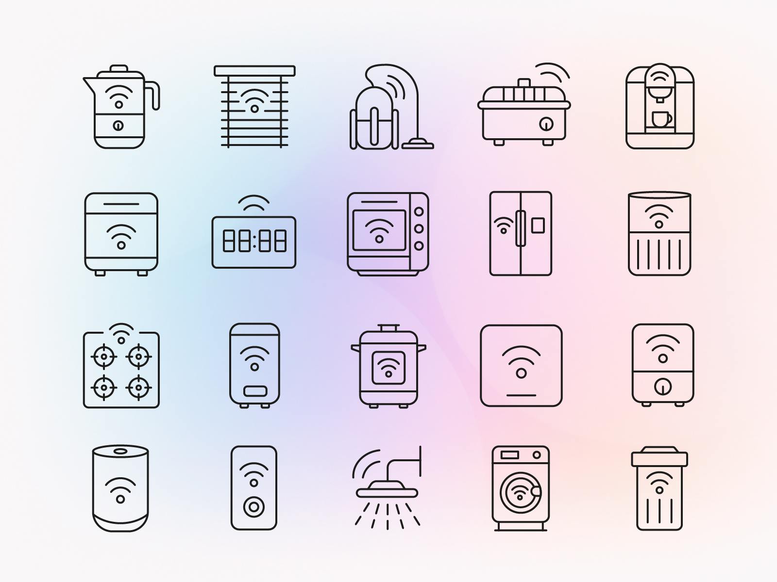 Example of Mini Icon Pack – 5 Custom Line Icons